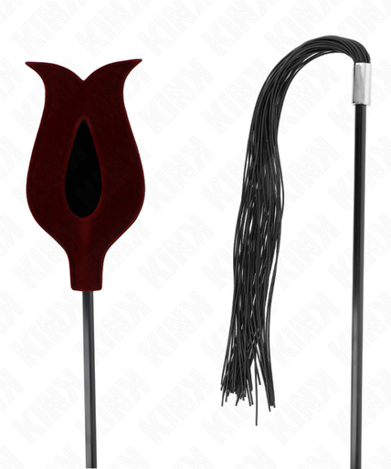 KINK - ROSE SHAPE SILICONE TASSEL WHIP 45 CM