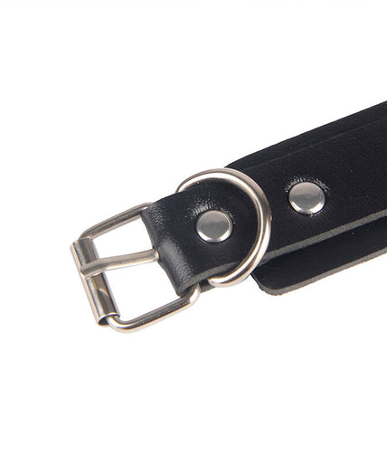 SUBBLIME - 953690 HANDCUFFS WITH BONDAGE BELT BLACK ONE SIZE