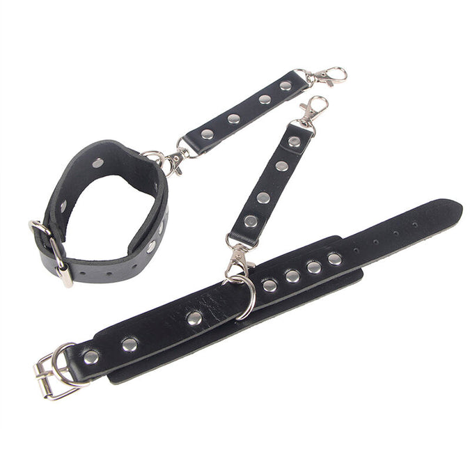 SUBBLIME - 953690 HANDBOEIEN MET BONDAGE RIEM ZWART ÉÉN MAAT