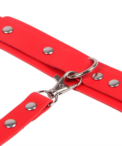 Subblime – 953706 Handboeien met Bondage Riem Rood One Size