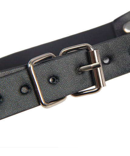 SUBBLIME - 953720 BONDAGE LEATHER STRAP BREAST CLAMPS BLACK ONE SIZE