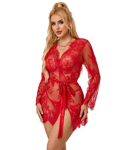 Subblime – 953782 kanten nachtjapon + string rood L/xl