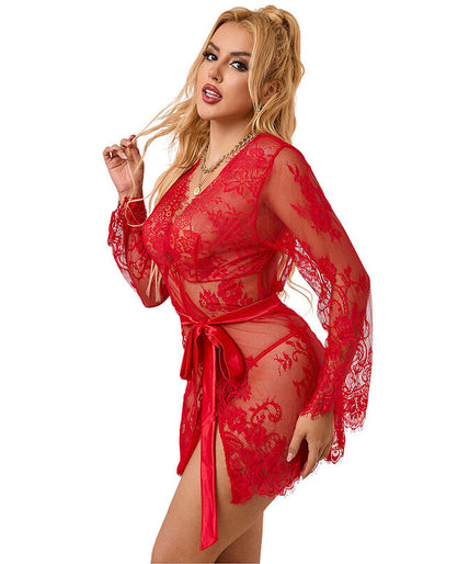 Subblime – 953782 kanten nachtjapon + string rood L/xl