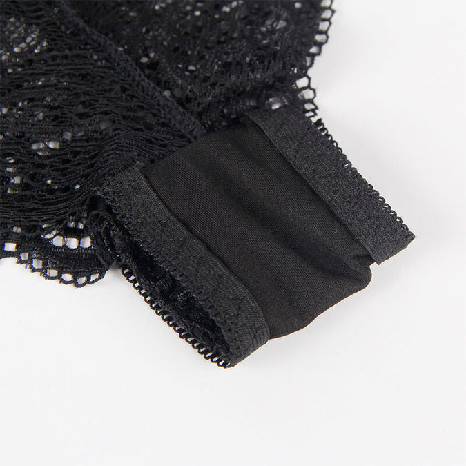 SUBBLIME - 953911 ZIJDE EN KANTEN NACHTJAPON + SLIP ZWART S/M