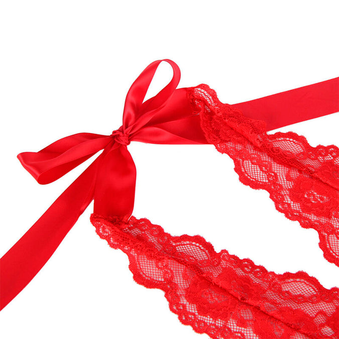Subblime – 953973 Sexy body met ruches + riem Rood S/m