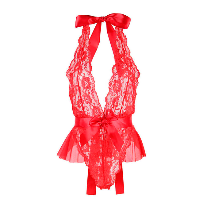 Subblime – 953973 Sexy body met ruches + riem Rood S/m