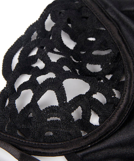 SUBBLIME - 954055 SEXY LACE BODYSUIT BLACK S/M