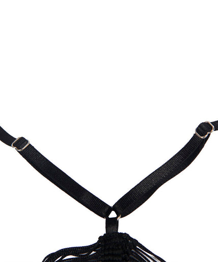 SUBBLIME - 954222 STRAPPY DRESS + THONG BLACK S/M