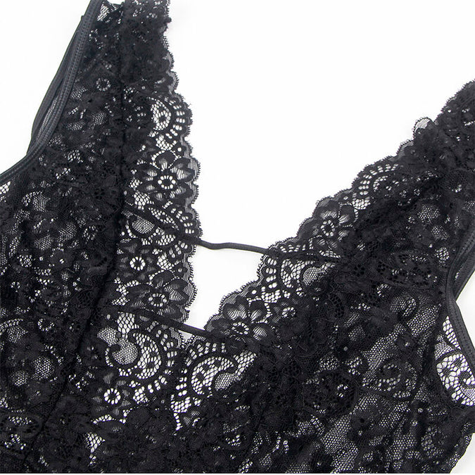 SUBBLIME - 954390 SEXY BODY MET JARRETELGORDEL ZWART L/XL