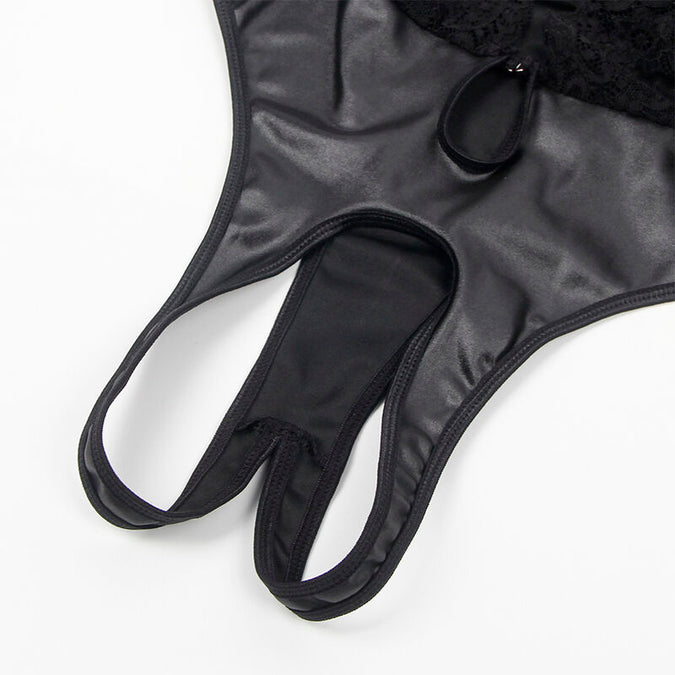 SUBBLIME - 954390 SEXY BODY MET JARRETELGORDEL ZWART L/XL