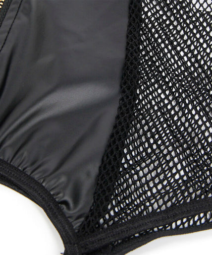 Subblime – 954451 Sexy Mesh Jurk Leer Zwart L/xl