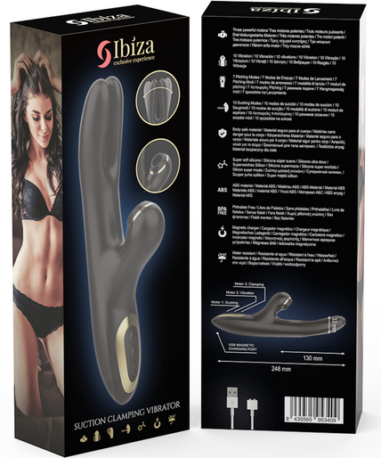 IBIZA - DOUBLE VIBRATOR CLAMPING BLACK
