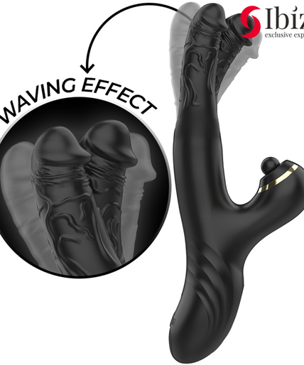 IBIZA - TWO DRAGONS DOUBLE VIBRATOR BLACK