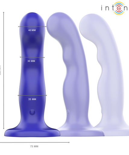 INTENSE - SHORTY VIBRATOR WITH SUCTION CUP BLUE REMOTE CONTROL