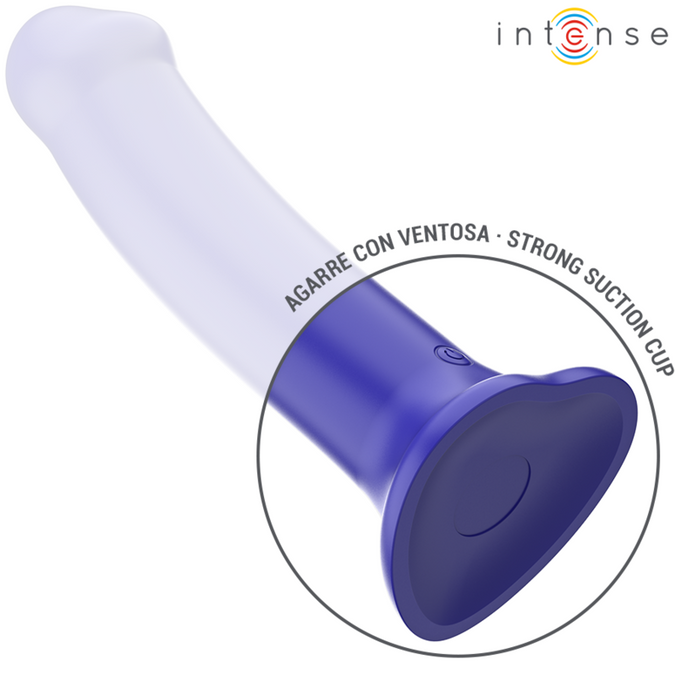 Intense – Victoria Vibrator With Suction Cup 10 Vibrations Dark Blue Remote Control