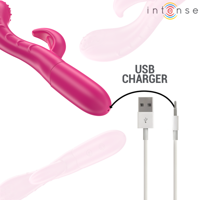 INTENSE - AMARA VIBRATOR MET STIMULERENDE TONGE 10 TRILLINGEN ROZE