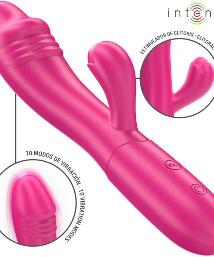 Intense – Ivy Flexibler Vibrator 10 Vibrationen mit stimulierender Zunge Pink