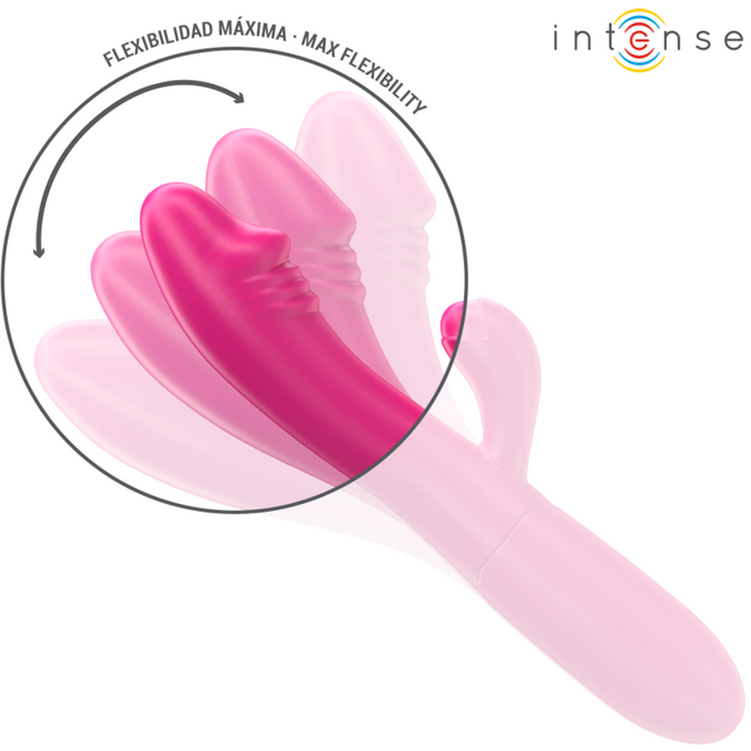 Intense – Ivy Flexibler Vibrator 10 Vibrationen mit stimulierender Zunge Pink