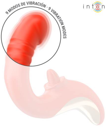 INTENSE - PAULINA VIBRATOR AND STIMULATOR IN U SHAPE RED
