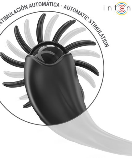 INTENSE - MABEL VIBRATING RING 10 VIBRATIONS WITH CLITORIS STIMULATOR BLACK