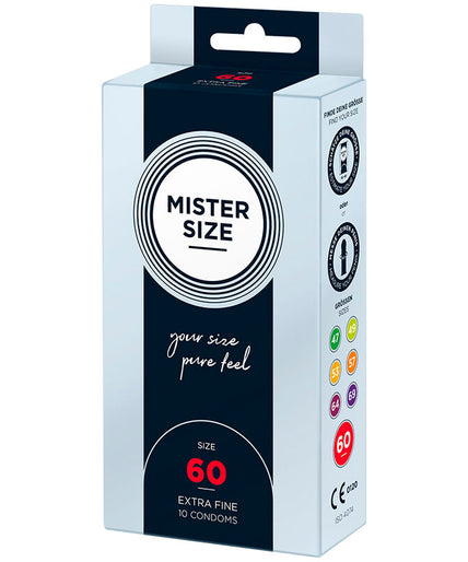 MISTER SIZE - CONDOOM MAAT XL 60 MM (10 STUKS)