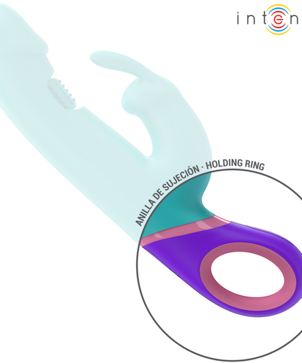 INTENSE - MONICA RABBIT VIBRATOR WITH ROTATING G-SPOT STIMULATOR BLUE