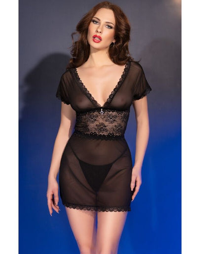 CHILIROSE - CR 4830 BABYDOLL BLACK L