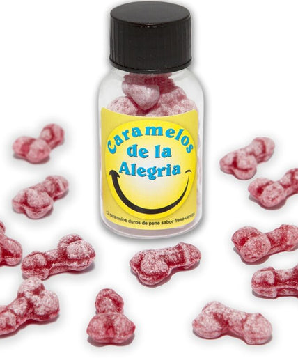 DIABLO PICANTE - 12 PENISVORMIGE PLEZIERSSNOEPJES AARDBEI/KERS