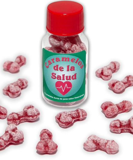 DIABLO PICANTE - 12 GEZONDE SNOEPJES PENISVORM AARDBEI/KERSIE