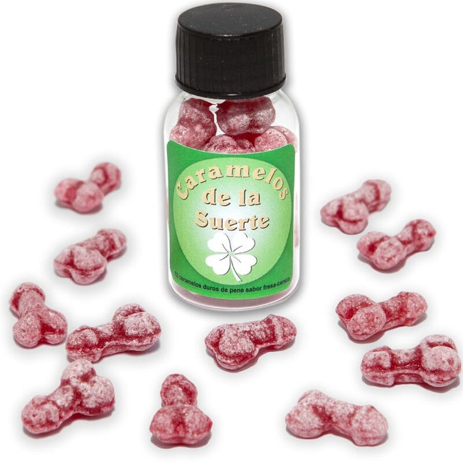 Diablo Picante – 12 Penis – Shaped Lucky Candies Strawberry/cherry