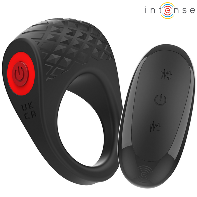 Intense – Clover Vibrator Penis Ring 10 Vibrations Black