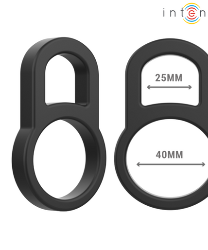 INTENSE - BOBBY DOUBLE SILICONE PENIS RING BLACK
