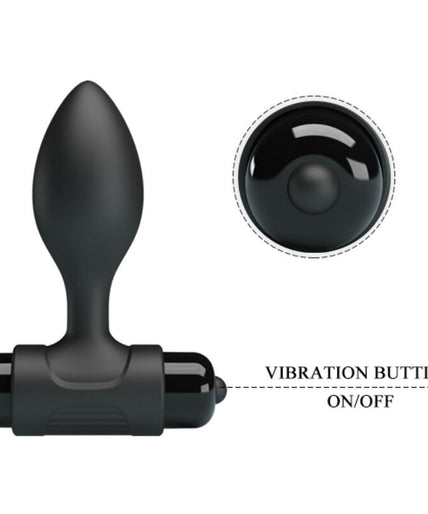 PRETTY LOVE - VIBRA BUTT 10 VIBRATIONS ANAL PLUG BLACK