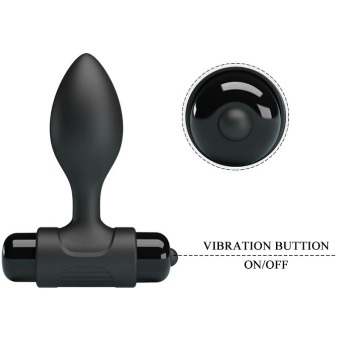 Pretty Love – Vibra Butt 10 Vibraties Anale Plug Zwart