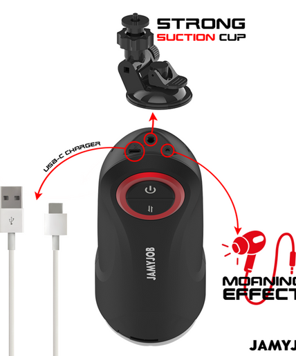 JAMYJOB - GRAVITY AUTOMATIC VAGINA MASTURBATOR 5 THRUSTING MODES AND SOUND EFFECT