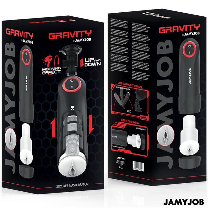 JAMYJOB - GRAVITY AUTOMATIC VAGINA-MASTURBATOR MET 5 STUWMODI EN GELUIDSEFFECTEN