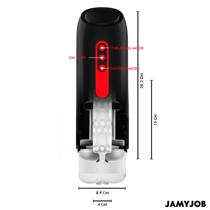 Jamyjob – Phantom Automatische Vagina Masturbator met 5 Zuig- en Stootstanden