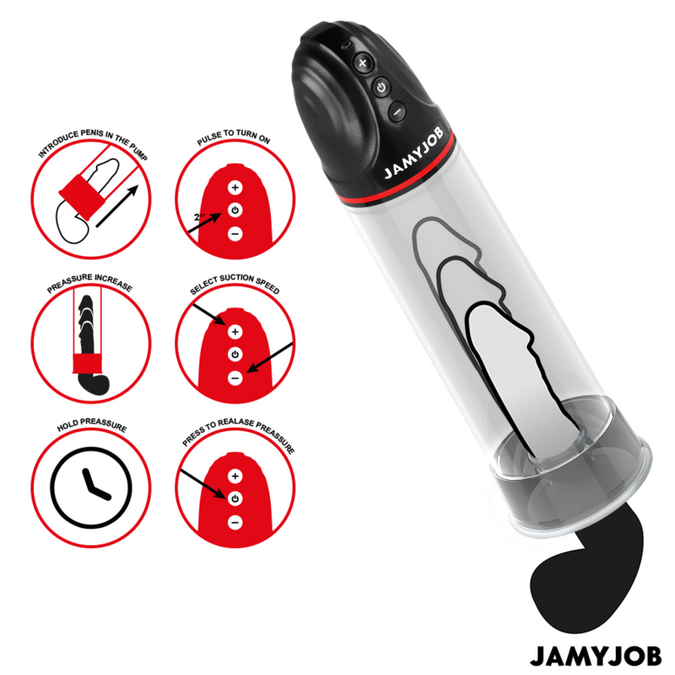 Jamyjob – Xpand automatische pomp met 3 zuigniveaus grijs