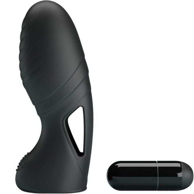 PRETTY LOVE - ALAN SILICONEN VINGER VIBRATOR ZWART