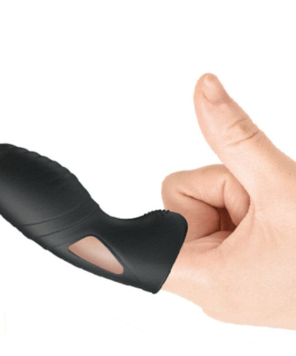 PRETTY LOVE - ALAN SILICONE FINGER VIBRATOR BLACK
