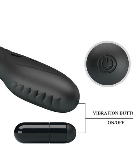 PRETTY LOVE - GILO SILICONE FINGER VIBRATOR BLACK