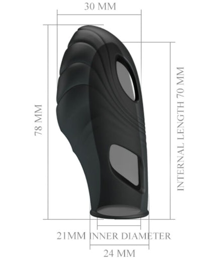 PRETTY LOVE - LICH SILICONE FINGER VIBRATOR BLACK