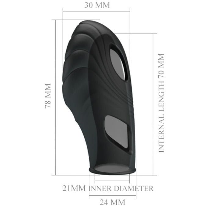 Pretty Love – Lich Silicone Finger Vibrator Black