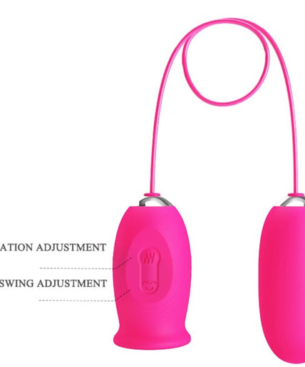 PRETTY LOVE - DAISY VIBREREND EI + CLITORISSTIMULERENDE TONG ROZE