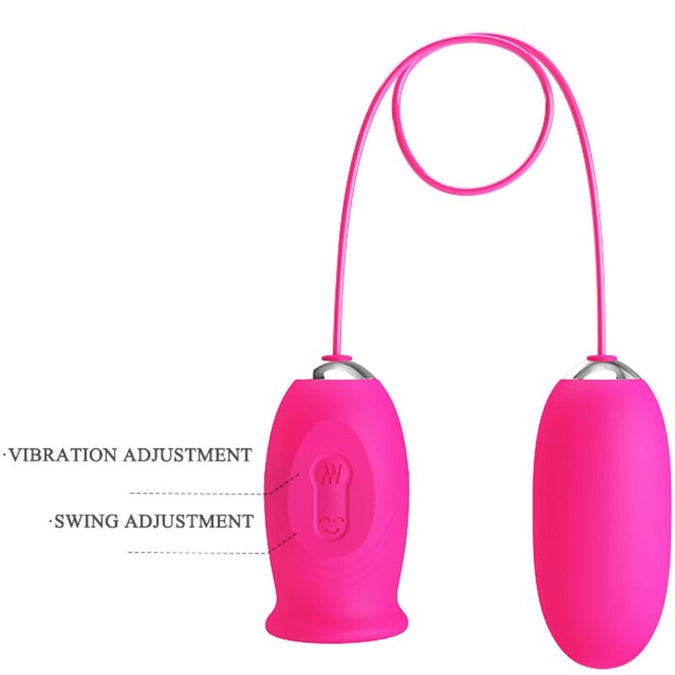 Pretty Love – Daisy Vibrating Egg + Clitoris Stimulating Tongue Pink