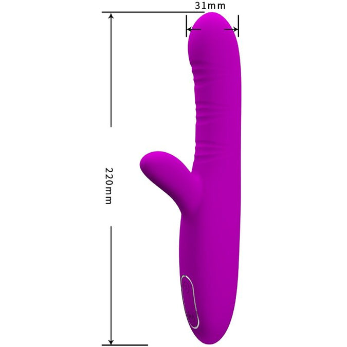 PRETTY LOVE - ANGELIQUE MULTIFUNCTIONELE VIBRATOR + CLITORISSTIMULATOR PAARS