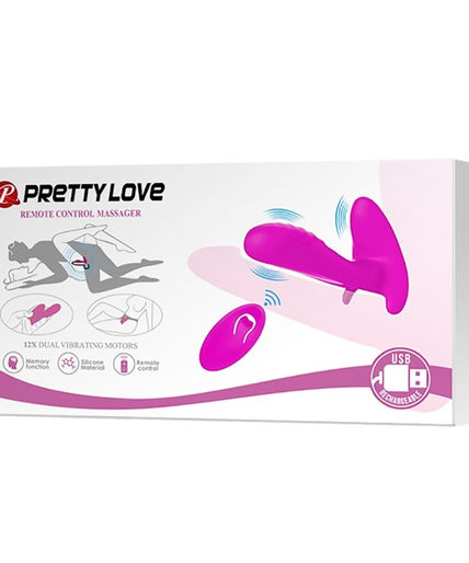 PRETTY LOVE - MASSAGER & VIBRATOR 12 VIBRATIONS REMOTE CONTROL PURPLE