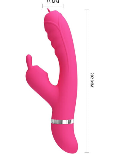 PRETTY LOVE - PHOENIX MULTIFUNCTION RABBIT VIBRATOR PINK