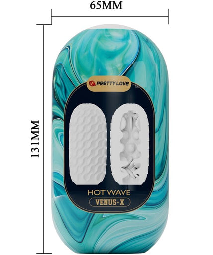 PRETTY LOVE - HOT WAVE SILICONE MALE MASTURBATOR WHITE
