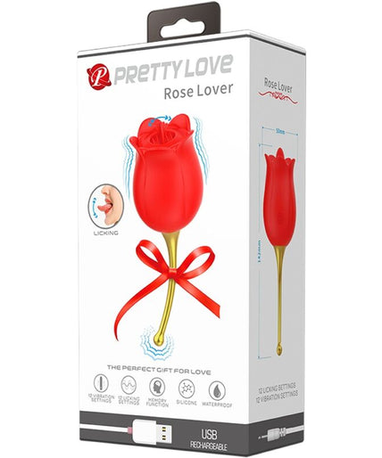 Pretty Love – Rose Lover Rose Klitoris-Stimulator 12 Vibrations Rot